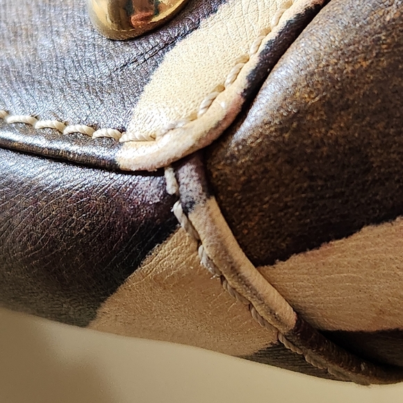 Dooney & Bourke Giraffe Print Shoulder Bag - Brown and Black - Picture 7 of 15